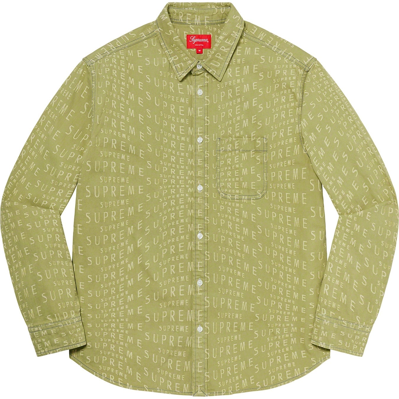 Warp Jacquard Logos Denim Shirt view 7